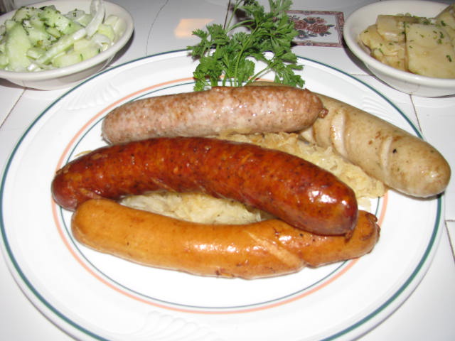 Wurst wurst sampler at Alexander's
